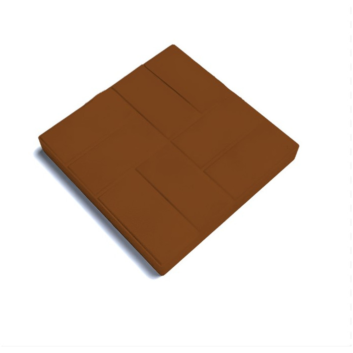 Квадратная тротуарная плитка 400х400х40 паркет Коричневый