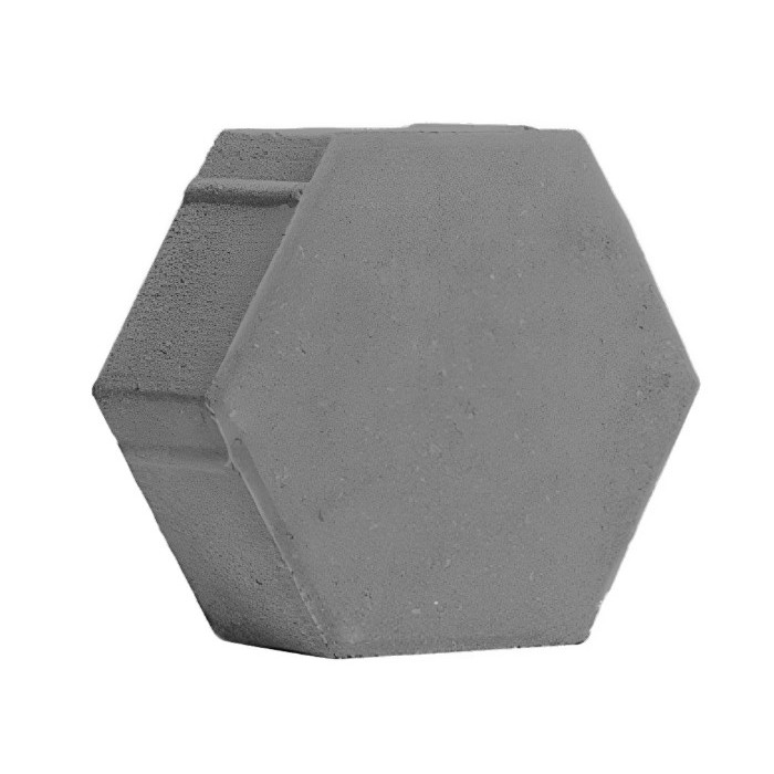 Фигурная тротуарная плитка Шестигранник 8 Серый
